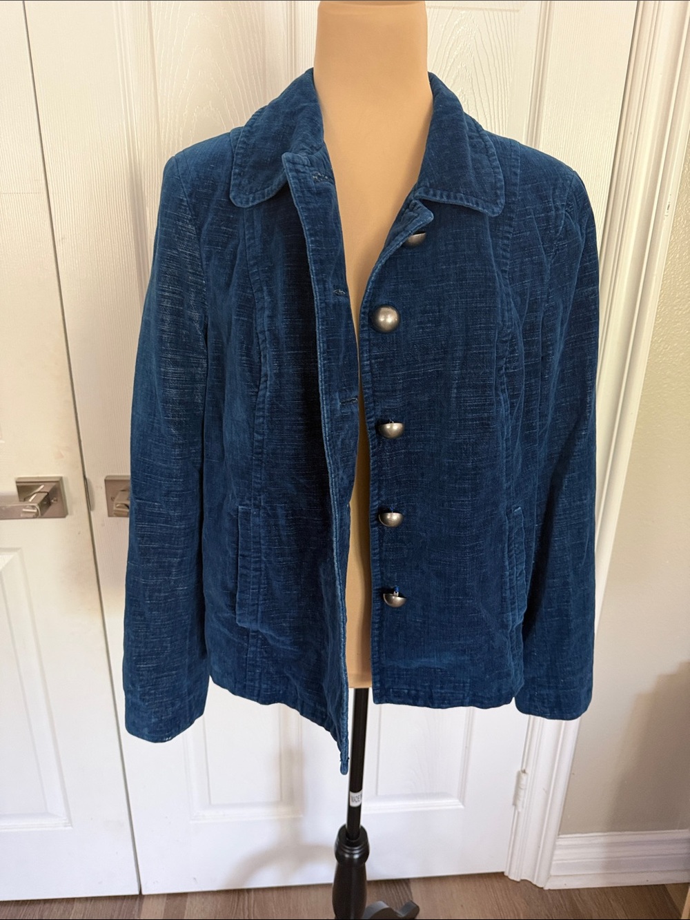 Sigrid Olsen Royal blue Button-Up Jacket
